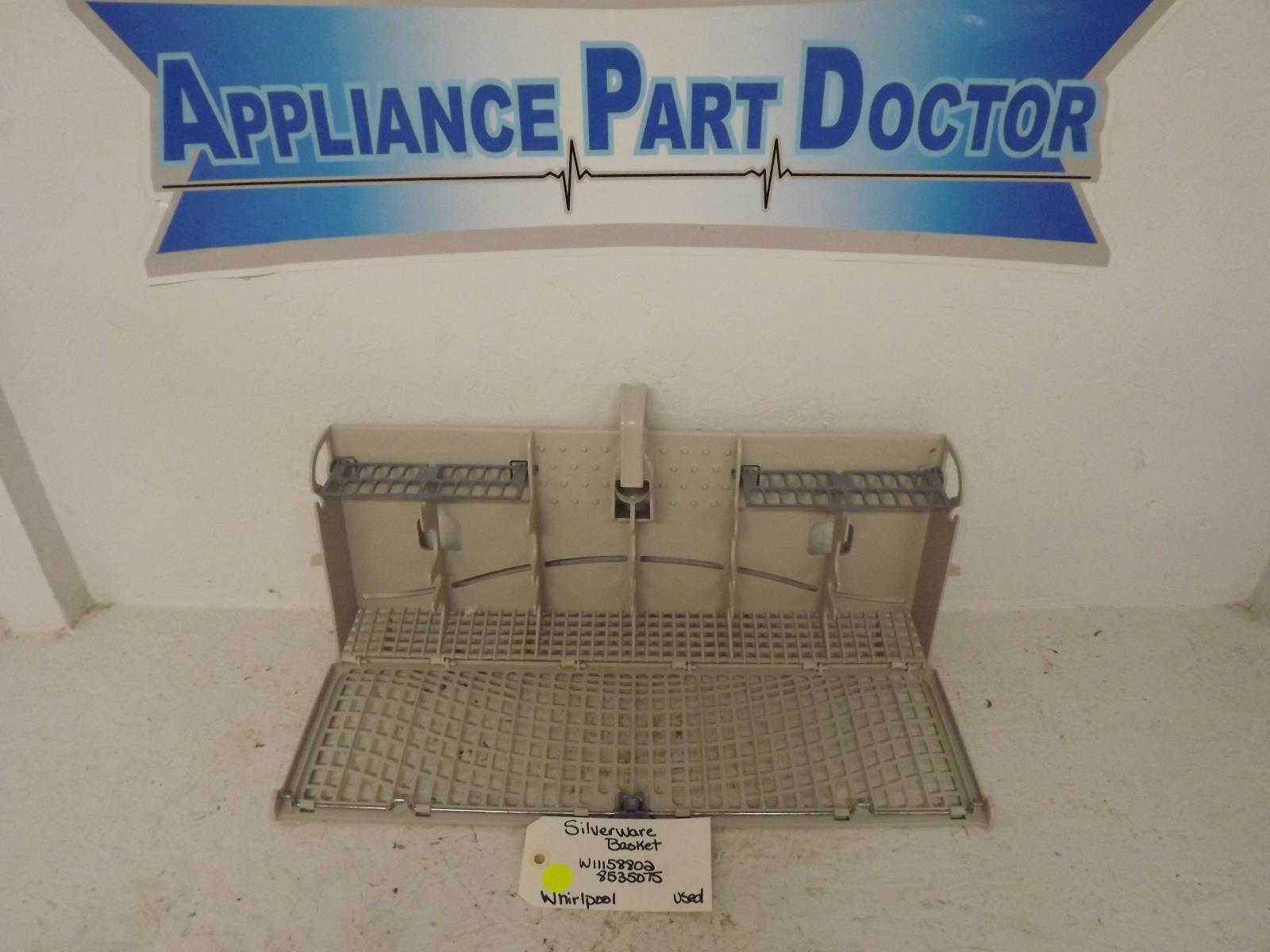 Whirlpool Dishwasher W11158802 8535075 Silverware Basket Used Whirlpool Dishwasher W11158802 8535075 Silverware Basket Used